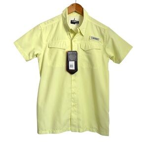 Habit Youth Sandy Shoals Short Sleeve Shirt Sz Large Luminary Green Vented NWT